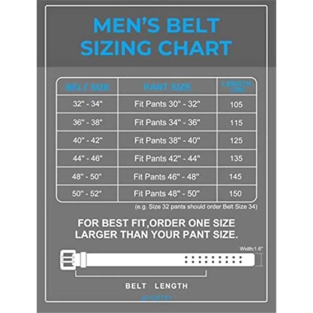 Men's Double Prong Belt 40mm with Full Grain Leather, Brown